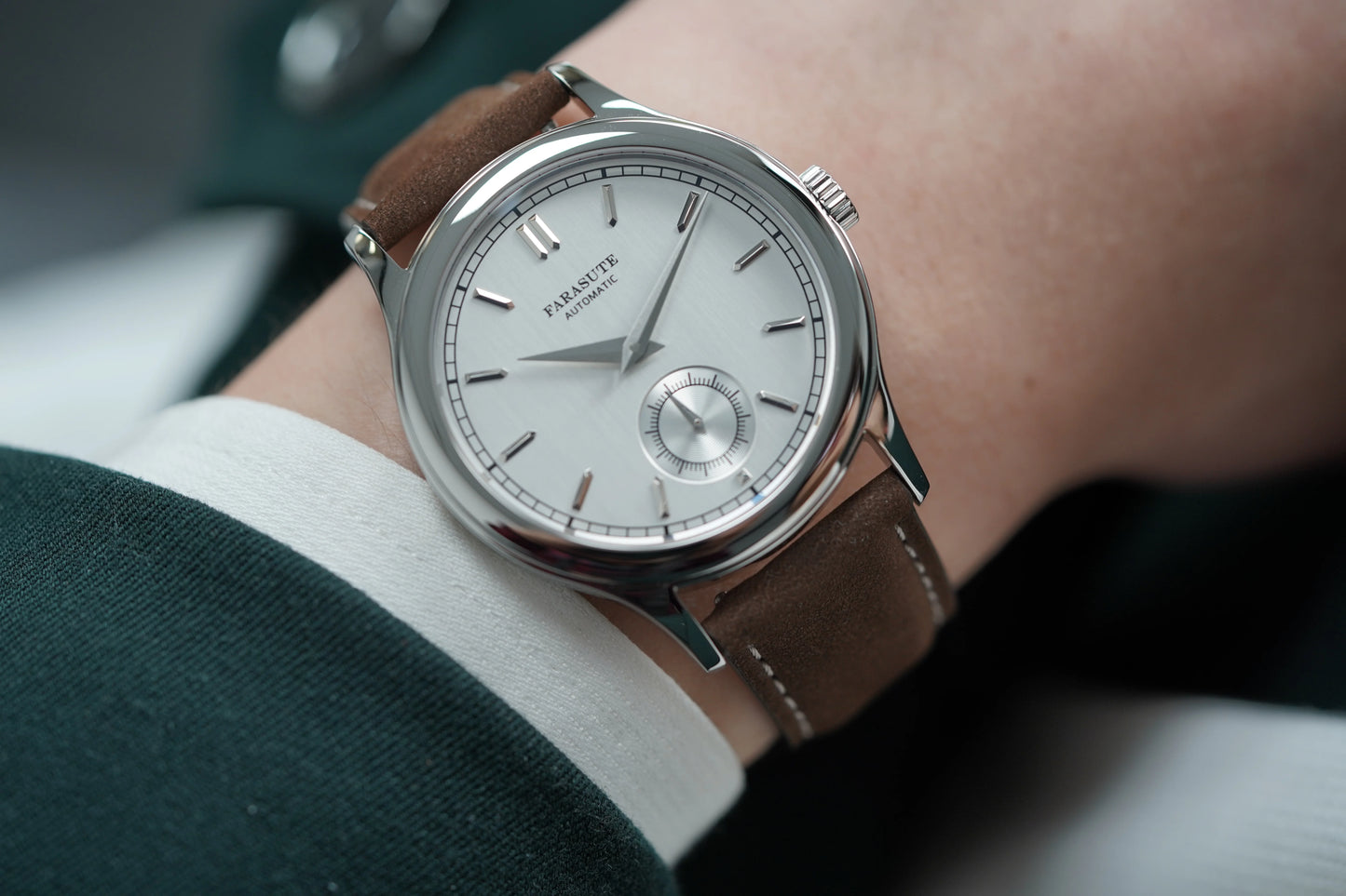 FARASUTE New Hangzhou Customized Movement Automatic Mechanical Wristwatch For Men Sapphire Stainless Steel 5Bar Waterproof Watch