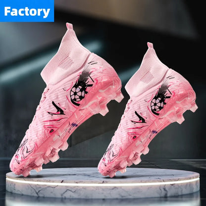 Men Professional Football Shoes Society Cleats Soccer Shoes Original Indoor Football Field Boots Grass Training TF/FG Sneakers