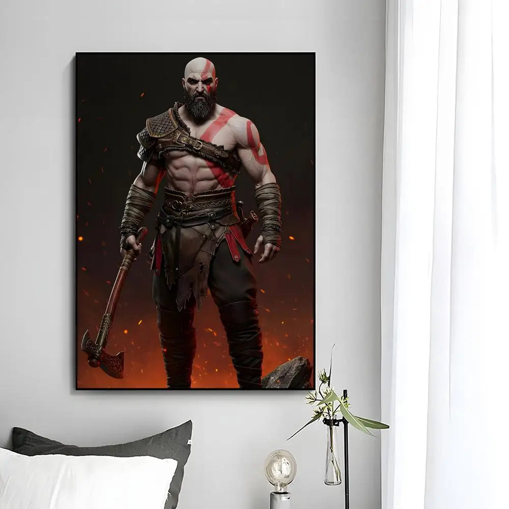 God Of War Poster Wall Art Print Decorative Mural Home Decor Gift Unframed