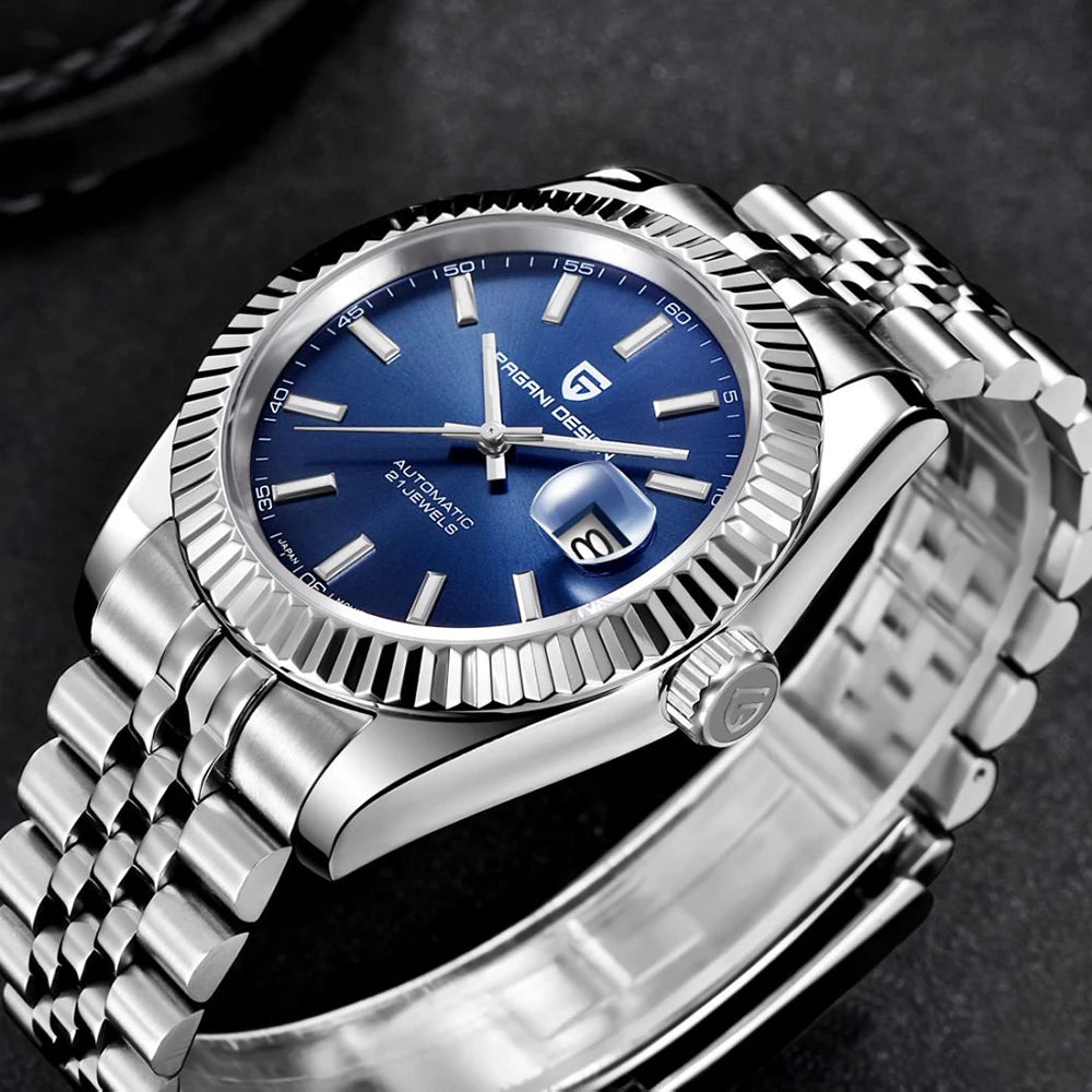 PAGANI DESIGN Men Mechanical Watch Luxury Automatic Watch Jubilee Bracelet Japan Movement 100M Waterproof Sport Wristwatch 1645