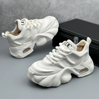 Plus Size Men's 2026 New Dad Sneakers Thick Platform Sole Fashion Versatile Casual Athletic Shoes Trendy Comfortable Daily Shoes