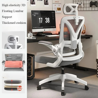 Ergonomic Gaming Chair with 3D Lumbar Support, Adjustable Office Chair, Breathable Mesh Racing Chair, Swivel Computer Chair with High Density Cushion