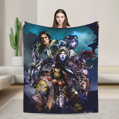 World of Warcraft, WOW Game Blanket Quality Super Warm  Throw Blanket Winter Picnic Outdoor Graphic Bedspread