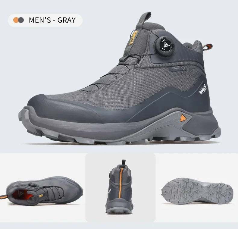 Zapatos de cuero HUMTTO para hombre, calzado deportivo de invierno para camping y actividades al aire libre, botas de trekking transpirables, zapatillas de senderismo antideslizantes para hombre