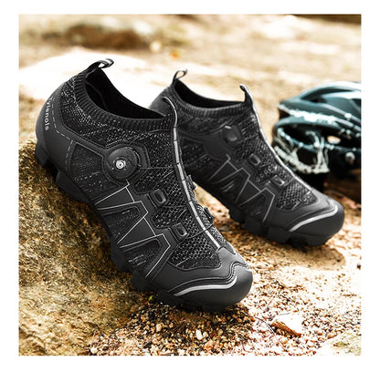 Mountain Bike Shoes Men's Cycling Shoes Quick Ratchet Buckle Compatible with SPD System Pedal for Indoor Outdoor Women MTB Shoes
