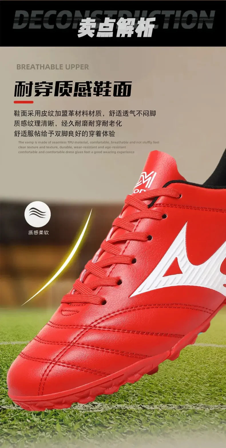 New Arrival Main Push Soccer Cleats with Long Broken Studs, Outdoor Sports Football Shoes