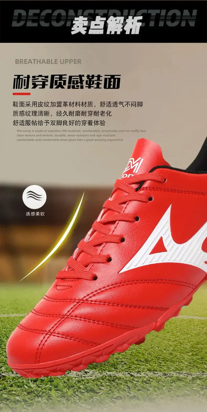 New Arrival Main Push Soccer Cleats with Long Broken Studs, Outdoor Sports Football Shoes