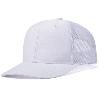 Unisex-Kappe mit leicht gebogener Krempe im Trucker-Stil – Freizeit- und Outdoor-Kappe für Damen und Herren, atmungsaktiv, für den Sommer