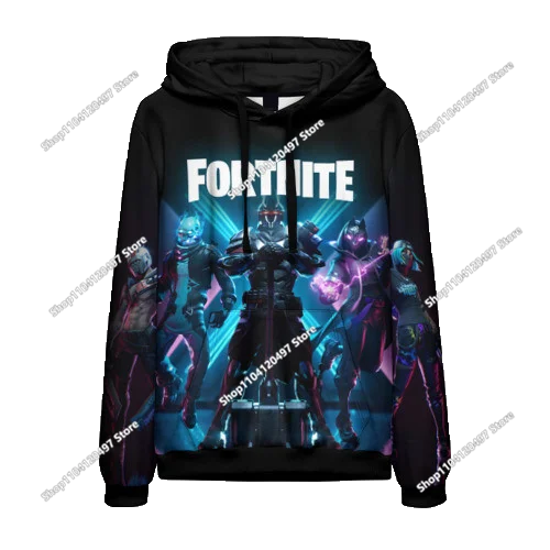 Fortnite Couple Wear Men's and Women's Sweater Children's Printed Casual Hoodie Student Outdoor Sports Simple Long-Sleeved