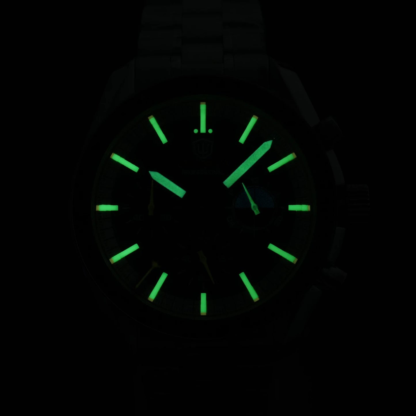 Watchdives WD1863 39mm VK63 Chronograph Watch OTF Clasp Sweep Quartz Movement Sapphire Luminous 100m Waterproof Watches