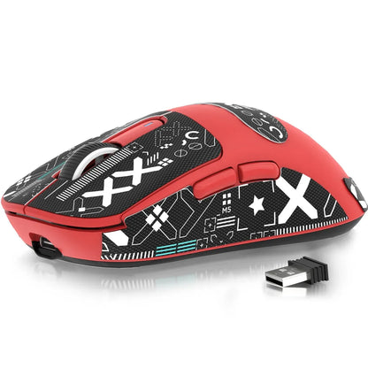Mouse gaming wireless ATTACK SHARK X3/X3PRO 4K/8K, 26K DPI, tri-mode (cablato/2.4GHz/BT5.2), leggero, sensore PAW3395 per gamer