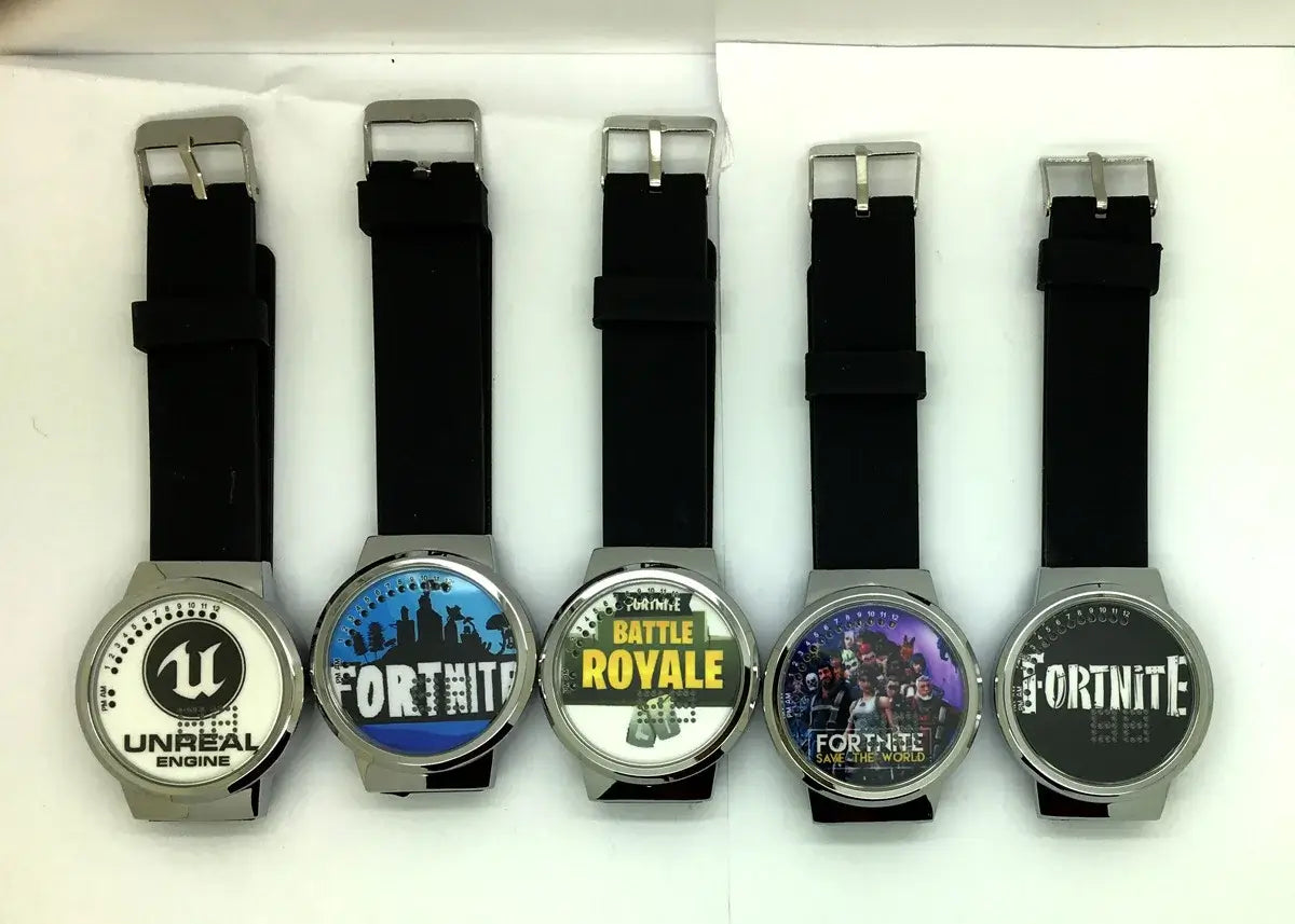 Relógio Fortnite kawaii personalizado com luz noturna LED tátil, estilo cartoon e fashion, relógio eletrónico para estudantes, presente para amigos