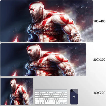 Gaming God of War Mouse Pad 80x30 Computer Accessories Mousepad Xxl Game Mats Deskmat Gamer Desk Mat Mause Anime Office Pc Pads