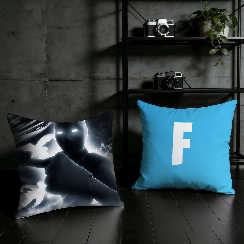 F-FORTNITE-ES Capa de almofada gaming para casa e escritório, presente de aniversário, macia e suave para a pele