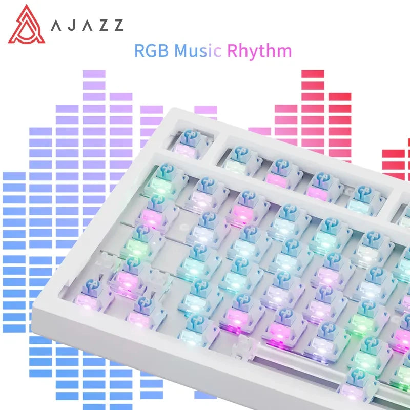 Ajazz AK820 / AK820PRO Gaming Mechanical Keyboard 82 Keys Wired Bluetooth 2.4GHz Wireless Gamer Keyboard Custom Gasket for Laptop