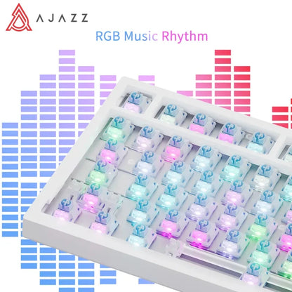 Ajazz AK820 / AK820PRO Gaming Mechanical Keyboard 82 Keys Wired Bluetooth 2.4GHz Wireless Gamer Keyboard Custom Gasket for Laptop