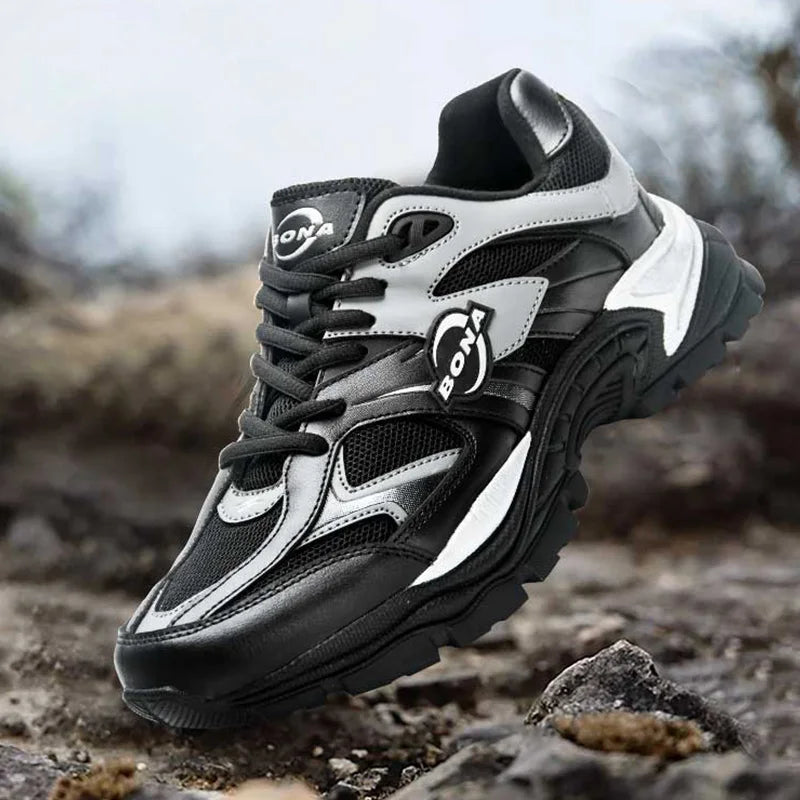 BONA New Designers Breathable Road Running Shoes Casual Shoes Man Athletic Walking Footwear Men Outdoor Jogging Masculino