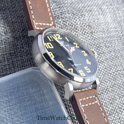 Tandorio 47mm NH35 Diver Men's Automatic Watch CUSN8 Solid Bronze or 316L Steel Case 10ATM Sapphire Crystal Black Dial