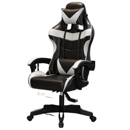 Ergonomic Gaming Chair for Home Office with Footrest, Reclining Computer Chair, Adjustable Swivel Gaming Chair with Lumbar Support for Streamers