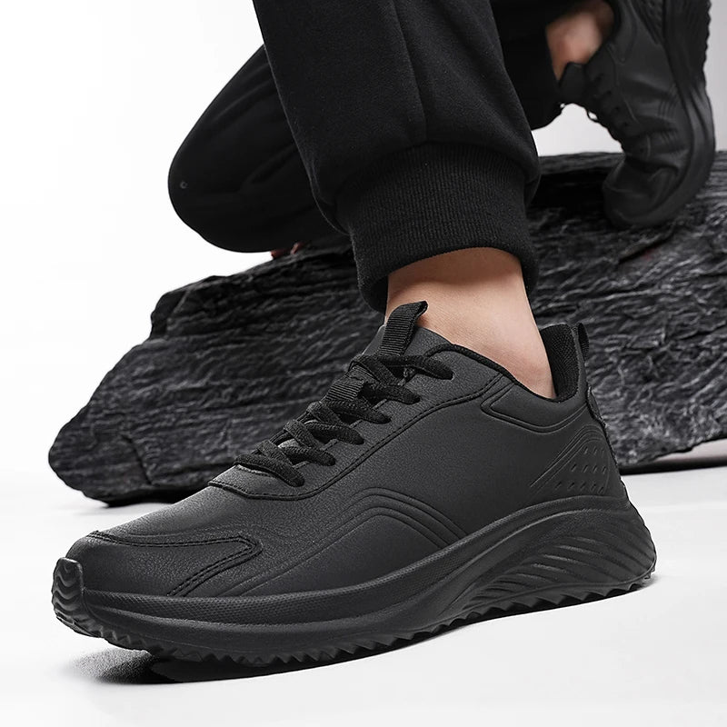 Autumn and Winter Men's Waterproof Sneakers, Soft and Cushion Sport Shoes for Walking, Plus Size 39-48 Casual Shoes for Men