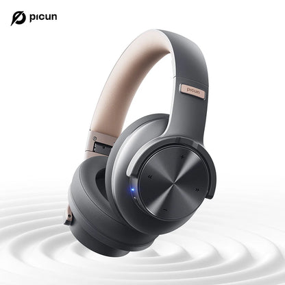 Picun B8 Wireless Bluetooth Headphones – 120H Playtime, Bluetooth 5.3, Low Latency Gaming Headset with Microphone & Deep Bass Sound