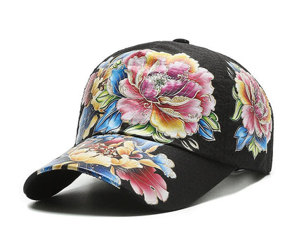Boné de basebol de secagem rápida para homem e mulher, chapéus de sol florais com estampado em estilo chinês, chapéus de sol com flores, chapéus para exterior