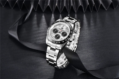 PAGANI DESIGN V2 40MM Meteorite Dial Men Quartz Watches Sapphire Retro Chronograph Waterproof Watch For Men