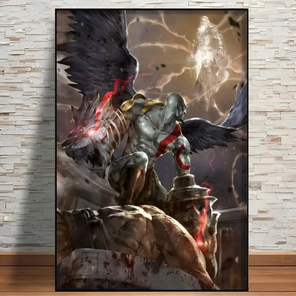 Classic Game G-God Of War Poster Modern Aesthetic Wall Art Print Room Decoration Items for Bedroom Home Decor Gift