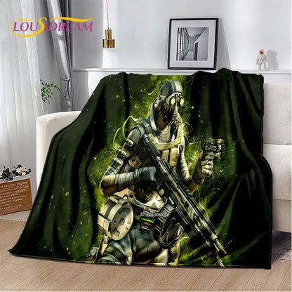 Apex Legends Game Gamer Cartoon Soft Plush Blanket,Flannel Blanket Throw Blanket for Living Room Bedroom Bed Sofa Picnic Cover