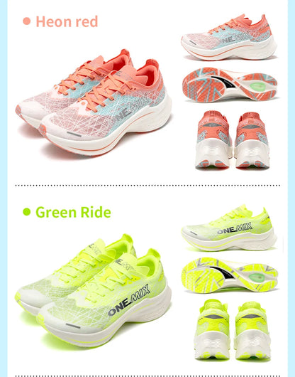 ONEMIX Carbon Fiber Plate Running Shoes Traction Shock Absorption Professional Marathon PB Racing Sports Trainers