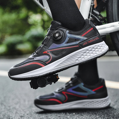 MTB Cycling Shoes Men 2024 Flat Bottom Dirt Bike Race Mountain Footwear Bicycle Indoor Cleats Lock Cleat Trekking Cycling Sneakers