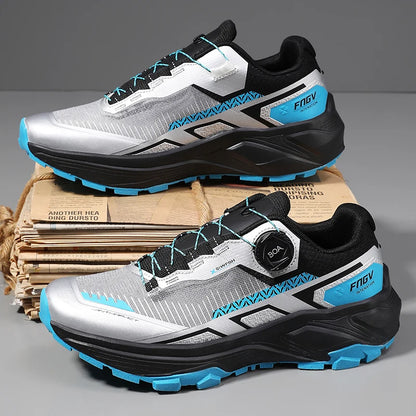 Scarpe da running da uomo primavera/estate, scarpe da trekking outdoor resistenti all’usura con chiusura BOA, stile sportivo e casual traspirante