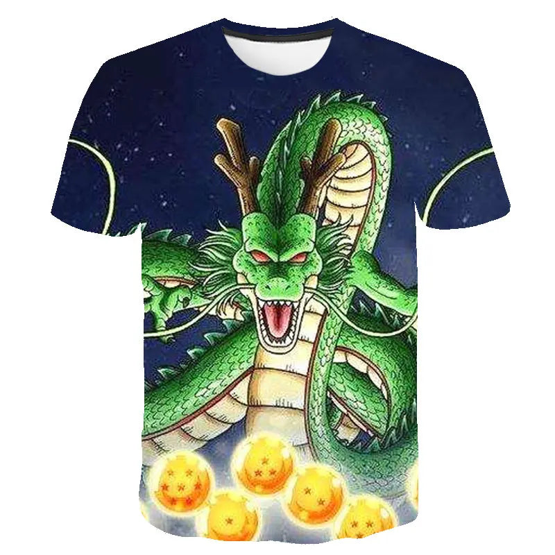 Dragon Ball T-Shirt Kids Tops Tee Anime Figures Son Goku Super Saiyan T-shirt Boys T-shirts Children Clothes Summer Short Sleeve