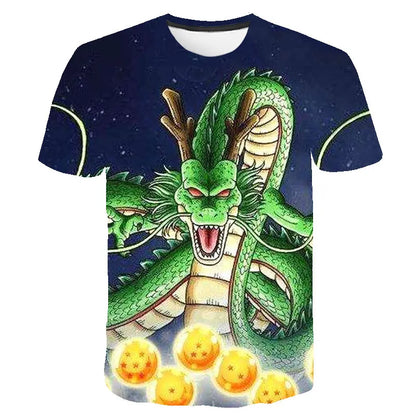 Dragon Ball T-Shirt Kids Tops Tee Anime Figures Son Goku Super Saiyan T-shirt Boys T-shirts Children Clothes Summer Short Sleeve