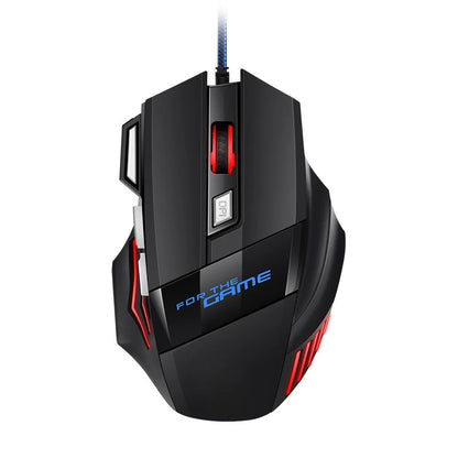 1 rato gaming USB Hyperspeed novo para PC, retroiluminado RGB, rato gaming ergonómico 7D para esports, com fios, para portátil e PC gamer