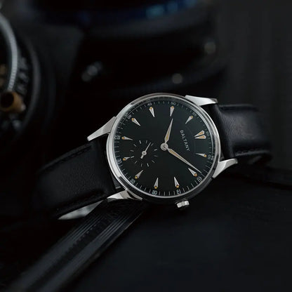 Baltany Men Automatic Watch 38.5mm Pilot Manual Winding Mechanical Wristwatch Sapphire 5ATM Small Second Dial ST1701 ST1700