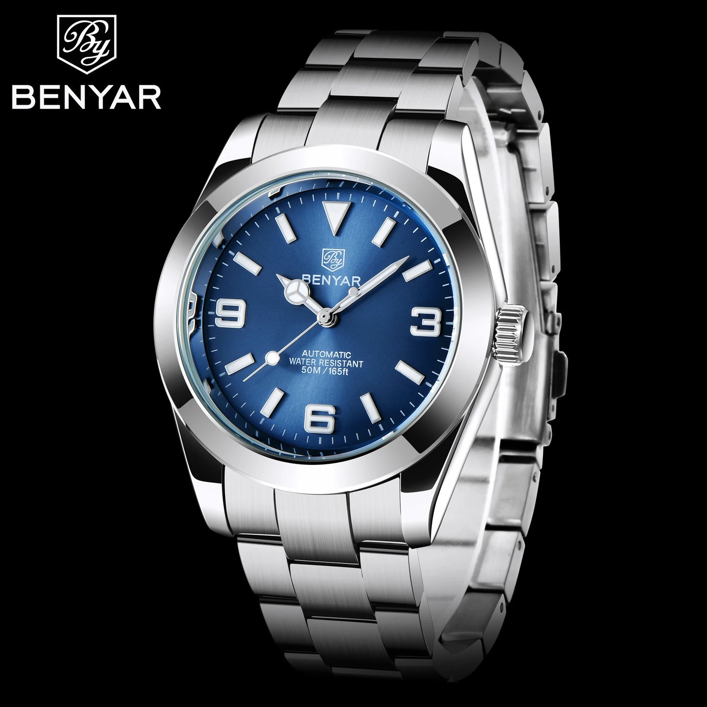 BENYAR 2025 Nuevo reloj mecánico automático para hombre, estilo business deportivo de lujo, relojes para hombre, resistente al agua 50M, Relogios Masculino
