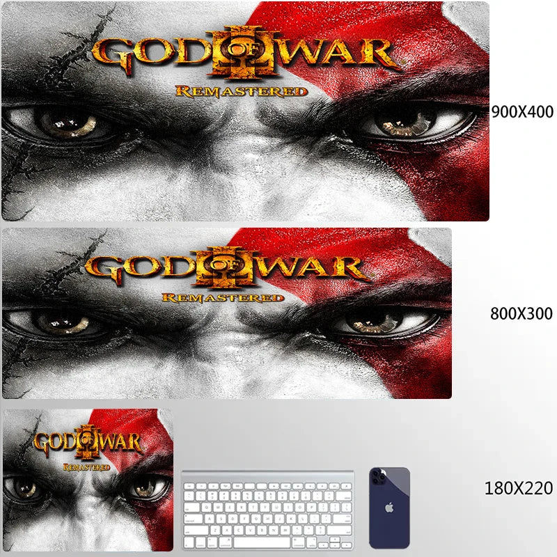 Gaming God of War Mouse Pad 80x30 Computer Accessories Mousepad Xxl Game Mats Deskmat Gamer Desk Mat Mause Anime Office Pc Pads