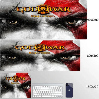 Gaming God of War Mouse Pad 80x30 Computer Accessories Mousepad Xxl Game Mats Deskmat Gamer Desk Mat Mause Anime Office Pc Pads