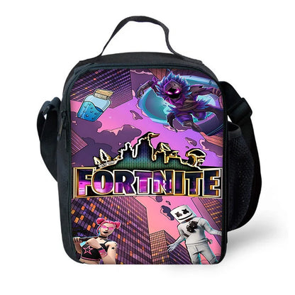 Bolsa térmica infantil de gran capacidad para niño Hot Game F-FortniteS, niña estudiante, picnic al aire libre, lonchera térmica reutilizable con aislamiento