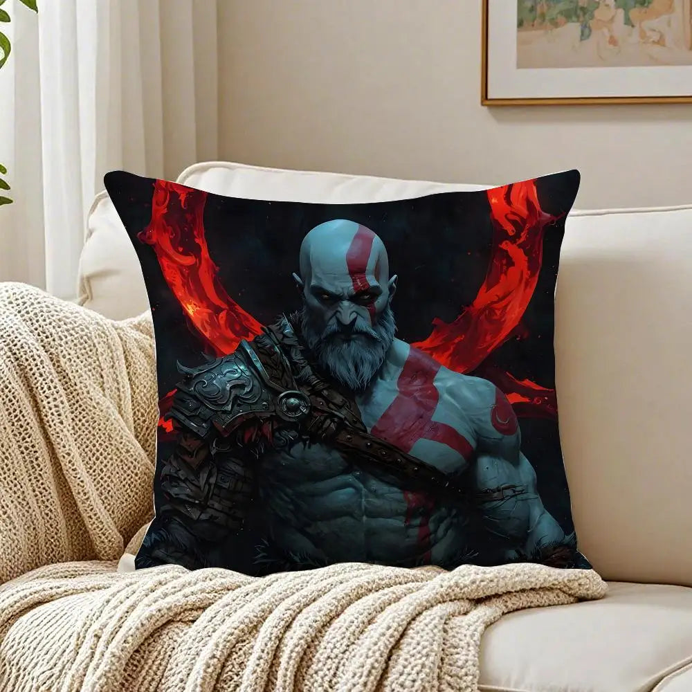 Game Mythological G-God of W-War Cushion Cover Pillowcase Anti-dustmite living Room Sofa Decor Cushion Room