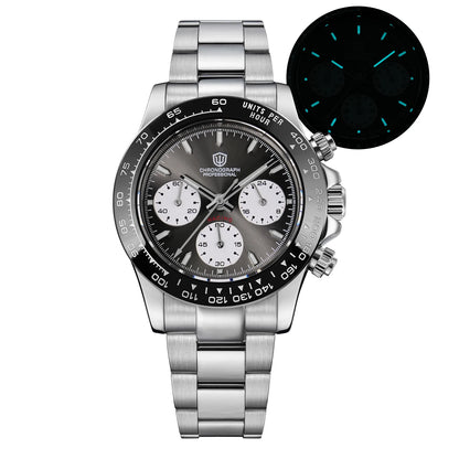 Watchdives WD16500 V2 Men's Watch VK63 Quartz Movement Chronograph Wristwatch Stainless Steel Sapphire Crystal Luminous Watches