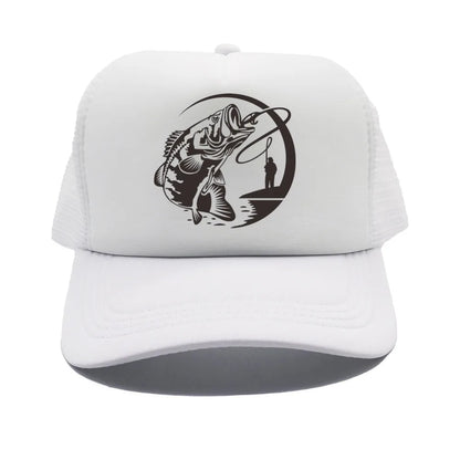 Fishing Skeleton Trucker Cap Summer Men Cool Fisherman Fishing Hat Baseball Cap Unisex Outdoor Mesh Net Caps MZ-238