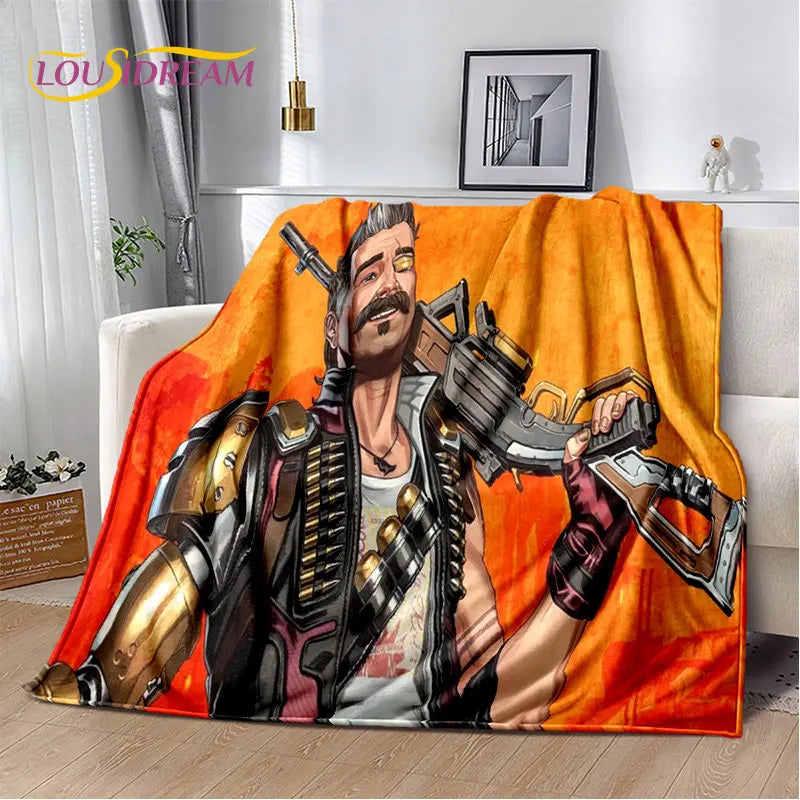 Apex Legends Game Gamer Cartoon Soft Plush Blanket,Flannel Blanket Throw Blanket for Living Room Bedroom Bed Sofa Picnic Cover