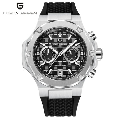 Orologi al quarzo da uomo PAGANI DESIGN – Cronografo sportivo di lusso, impermeabile, dotato di lancette luminescenti e vetro zaffiro con trattamento antiriflesso