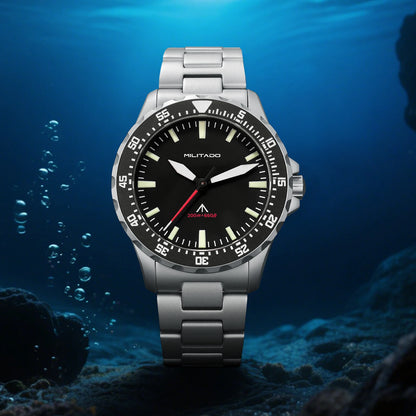 Militado ML16 Watch VH31 Sweep /515 Quartz Movement Sapphire Crystal BGW9 Luminous 200m Water Resistance 38mm Men's Vintage Watch