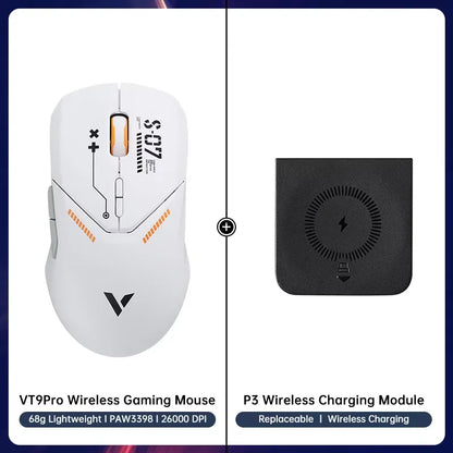 Rapoo VT9PRO/VT9Air 4K Wireless Gaming Mouse Superlight 26000DPI 4KHz Polling Rate 0.25ms Response Time 180H Battery Life PAW3398