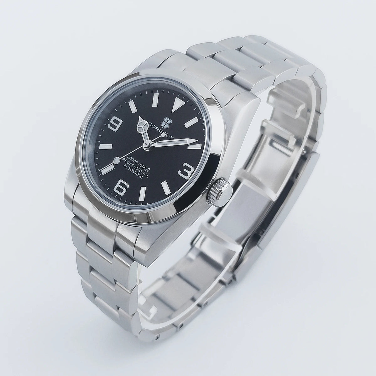 36/39mm Corgeut Luxury NH35 Miyota8215 Automatic Mechanical Wristwatches Numbers Men Watch Sapphire Crystal 10bars Reloj Hombre