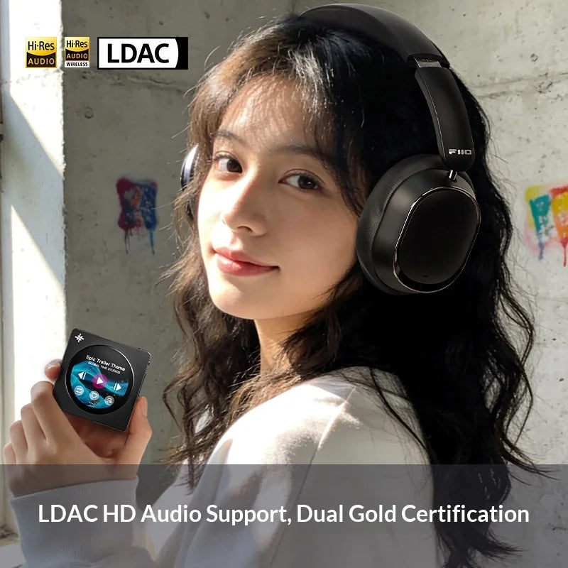 Auscultadores Over-Ear FiiO EH13 Wireless Bluetooth ANC – Headset Gaming HiFi LDAC com Cancelamento de Ruído, Graves Profundos e Longa Autonomia de Bateria