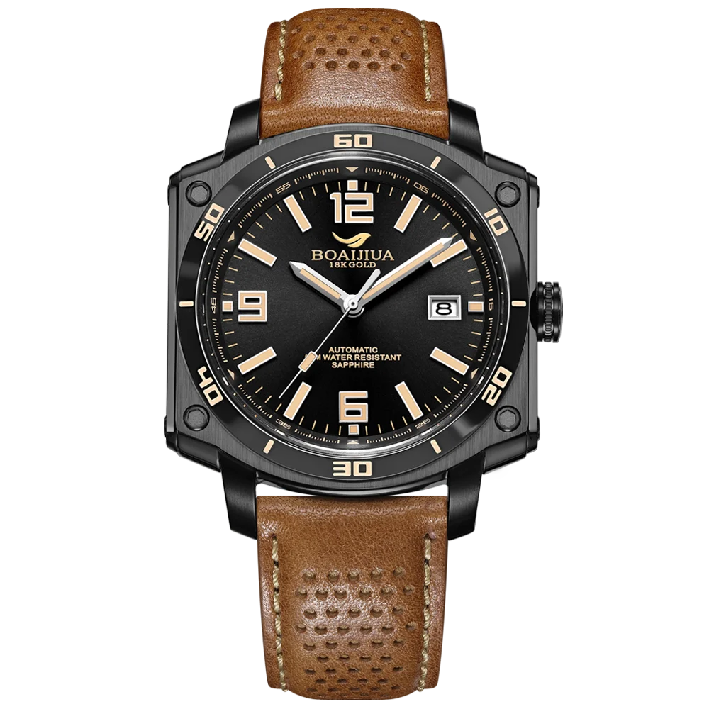 BORIAGE(BOAIJIUA) NH35 Fully Automatic Mechanical Men's Watch Original Design Mechanical Watches  Luminous Wristwatch